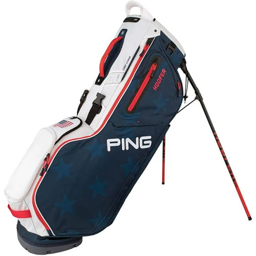 Ping Hoofer Stand Bag - Navy / White / Red